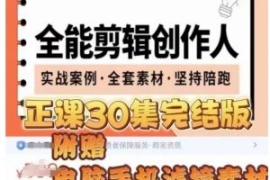 全能剪辑创作人，剪映专业版实操...