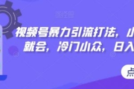 视频号暴力引流打法，小白一看就...