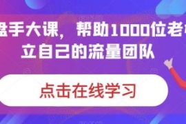 IP操盘手大课，帮助1000位老板建...