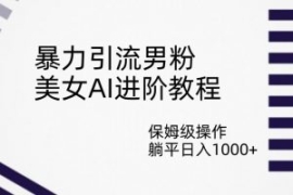 暴力引流男粉，美女AI进阶教程，...
