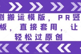短剧搬运模版，PR竖版模板，直接...