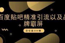 百度贴吧精准引流以及品牌霸屏，...