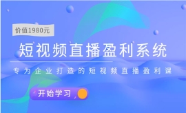 《第二十期》短视频直播盈利系统...