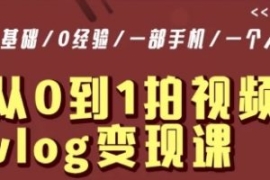从0到1拍视频vlog变现课，5分钟...