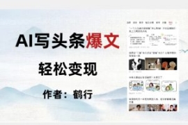 暴力拆解AI写头条爆文，轻松日入...