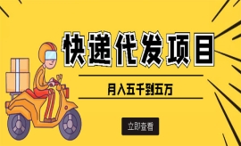 《第334期》快递代发风口项目，...