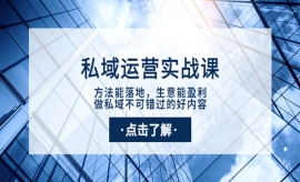 《第240期》私域运营实战课：方...