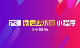 《第329期》搭建微信去水印小程...