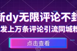 首发最新抖音无限评论不封号，日...