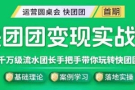 快团团变现实战营，千万级流水团...